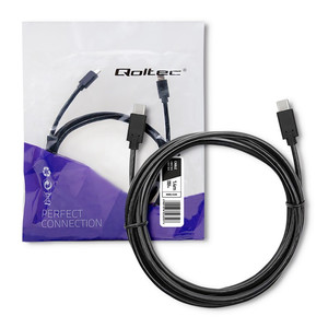 Qoltec Cable USB 3.1 type-C male 1.4m