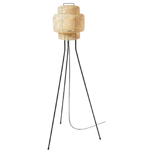 SINNERLIG Floor lamp, bamboo/handmade