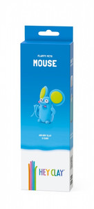 Hey Clay Air-Dry Clay Fluffy Pets Mouse 3+
