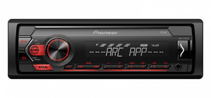 Pioneer Car Radio 1-DIN Receiver Green, USB, compatible with Android MVH-S120UB