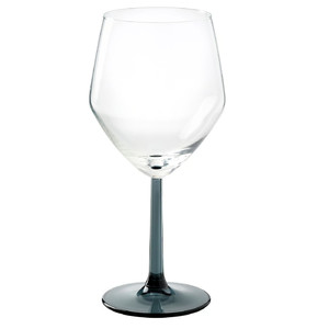RÖDRÄKA Wine glass, blue-grey/clear glass, 50 cl