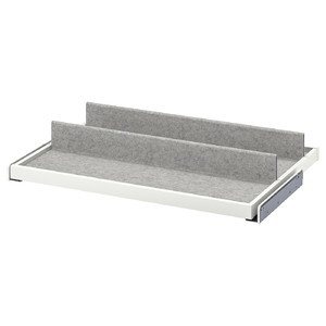 KOMPLEMENT Pull-out tray with shoe insert, white/light grey, 75x58 cm