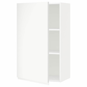 METOD Wall cabinet with shelves, white/Voxtorp matt white, 60x100 cm