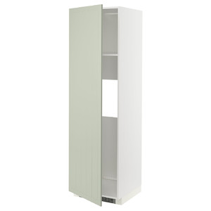 METOD High cab f fridge or freezer w door, white/Stensund light green, 60x60x200 cm
