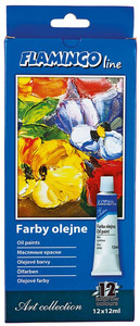 Flamingo Line Oil Paints Art Collection 12 Colours x 12ml