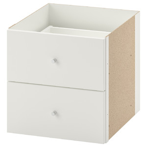 KALLAX Insert with 2 drawers, white, 33x33 cm