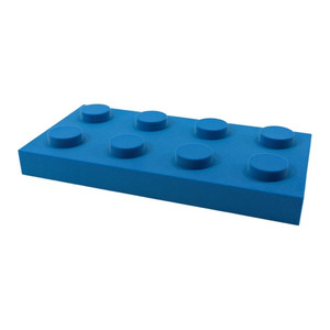 Decorative Wall Panel Building Blocks 250 x 500 x 70 mm, blue