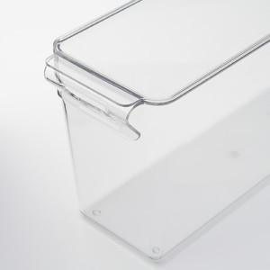 KLIPPKAKTUS Storage box for fridge, transparent, 32x10x15 cm