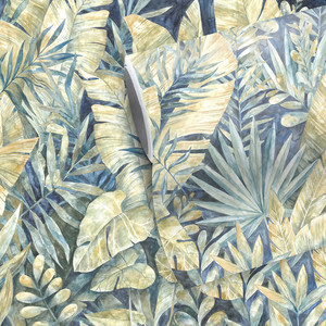 GoodHome Wall Mural Wallpaper Taran, blue plants