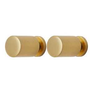 GoodHome Cabinet Knob Handle Saffron, gold/brass, 2 pack