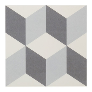 Gres Wall/Floor Tile Hydrolic Design 2 Colours 20 x 20 cm, b&w 3D, 1 m2