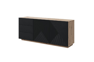 Chest of Drawers Asha 167cm, artisan/matt black