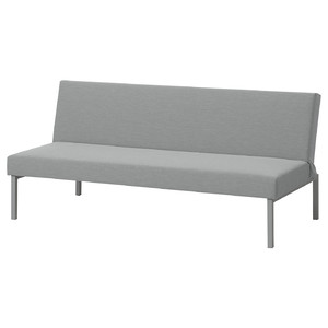 SALSTAD 3-seat sofa-bed, Knisa light grey