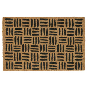 CYKELGRIND Door mat, natural/black, 40x60 cm