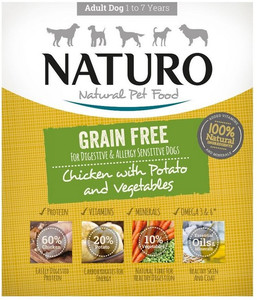 Naturo Grain Free Adult Dog Wet Food Grain Free Chicken & Potato with Vegetables 400g