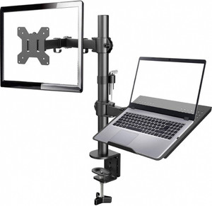 Gembird Desk Holder with Monitor Arm and Notebook Tray 12-27"