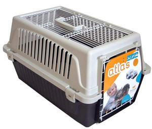 Ferplast Atlas 20 Open Pet Carrier for Cats and Small Dogs, beige/brown