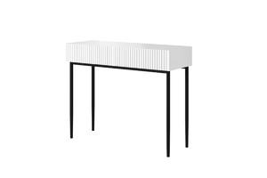Modern Console Table Dresser Dressing Table Nicole, matt white, black legs