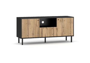 TV Cabinet Bospe LE, black wotan oak 2K