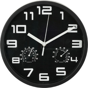 Wall Clock Hampton 25cm, black