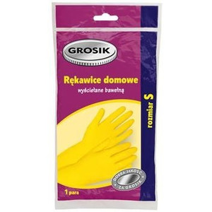 Sarantis Cotton-Lined Rubber Gloves, size S