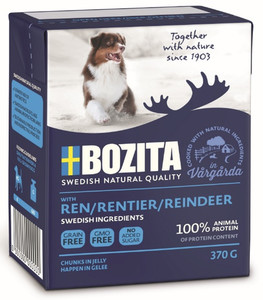 Bozita Dog Food with Reindeer Chunks in Jelly 370g
