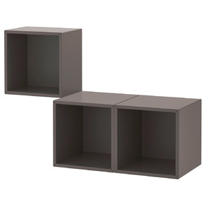 EKET Wall-mounted cabinet combination, dark grey, 105x35x70 cm