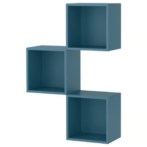 EKET Wall-mounted cabinet combination, dark grey-blue, 70x25x105 cm