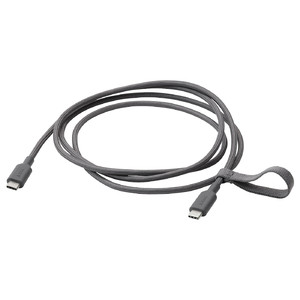 LILLHULT USB-C to USB-C, dark grey, 1.5 m