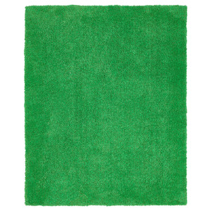 SKOGSDUVA Rug, high pile, green, 133x160 cm
