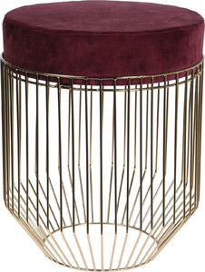 Pouffe Intesi Cherrys Velvet, burgundy