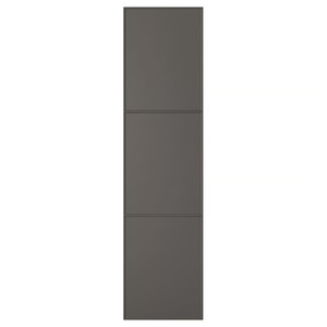 MERÅKER Door with hinges, dark grey, 50x195 cm