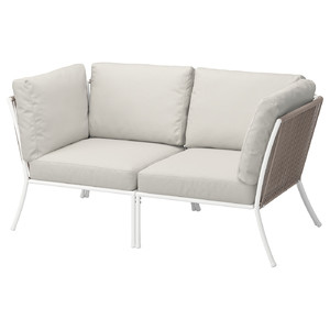 SEGERÖN 2-seat sofa, outdoor, white/beige/Frösön/Duvholmen beige