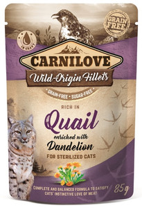 Carnilove Cat Quail & Dandelion Sterilised Cat Food 85g
