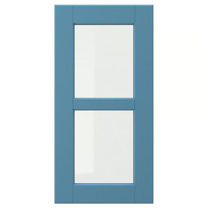 LERHYTTAN Glass door, blue, 30x60 cm