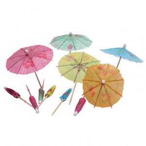 Paper Cocktail Parasols Umbrellas 16-pack