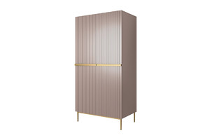 Wardrobe Nicole 100 cm, antique pink, gold legs