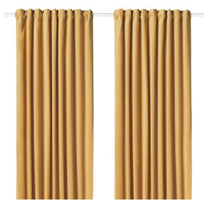 SANELA Curtains, 1 pair, golden brown, 140x300 cm