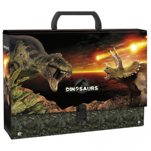 Carry Case with Handle for Drawings/Documents Dinosaurs