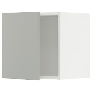 METOD Wall cabinet, white/Havstorp light grey, 40x40 cm