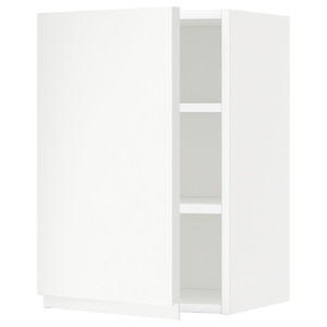 METOD Wall cabinet with shelves, white/Voxtorp matt white, 40x60 cm
