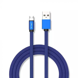 V-TAC Cable micreoUSB 1m 2.4A, blue