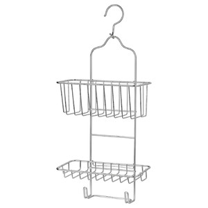 KROKFJORDEN Shower hanger, two tiers, zinc plated, 24x53 cm