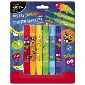 Kidea Scented Markers 6 Colours Fruity
