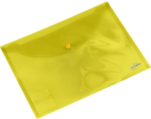 Case Envelope Plastic Wallet File A4, PP, yellow, 12pcs