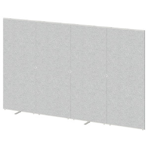 SIDORNA Room divider, grey, 320x195 cm