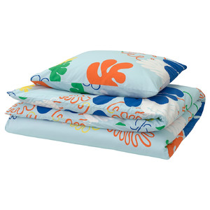 KANTDRACENA Duvet cover and pillowcase, 150x200/50x60 cm