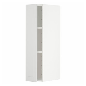 METOD Wall cabinet with shelves, white/Stensund white, 20x80 cm