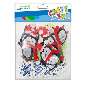 Craft Christmas Self-Adhesive Decorative Felt Stickers Penguin