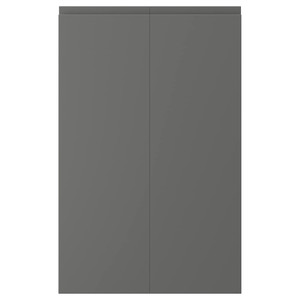 VOXTORP 2-p door f corner base cabinet set, right-hand dark grey, 25x80 cm